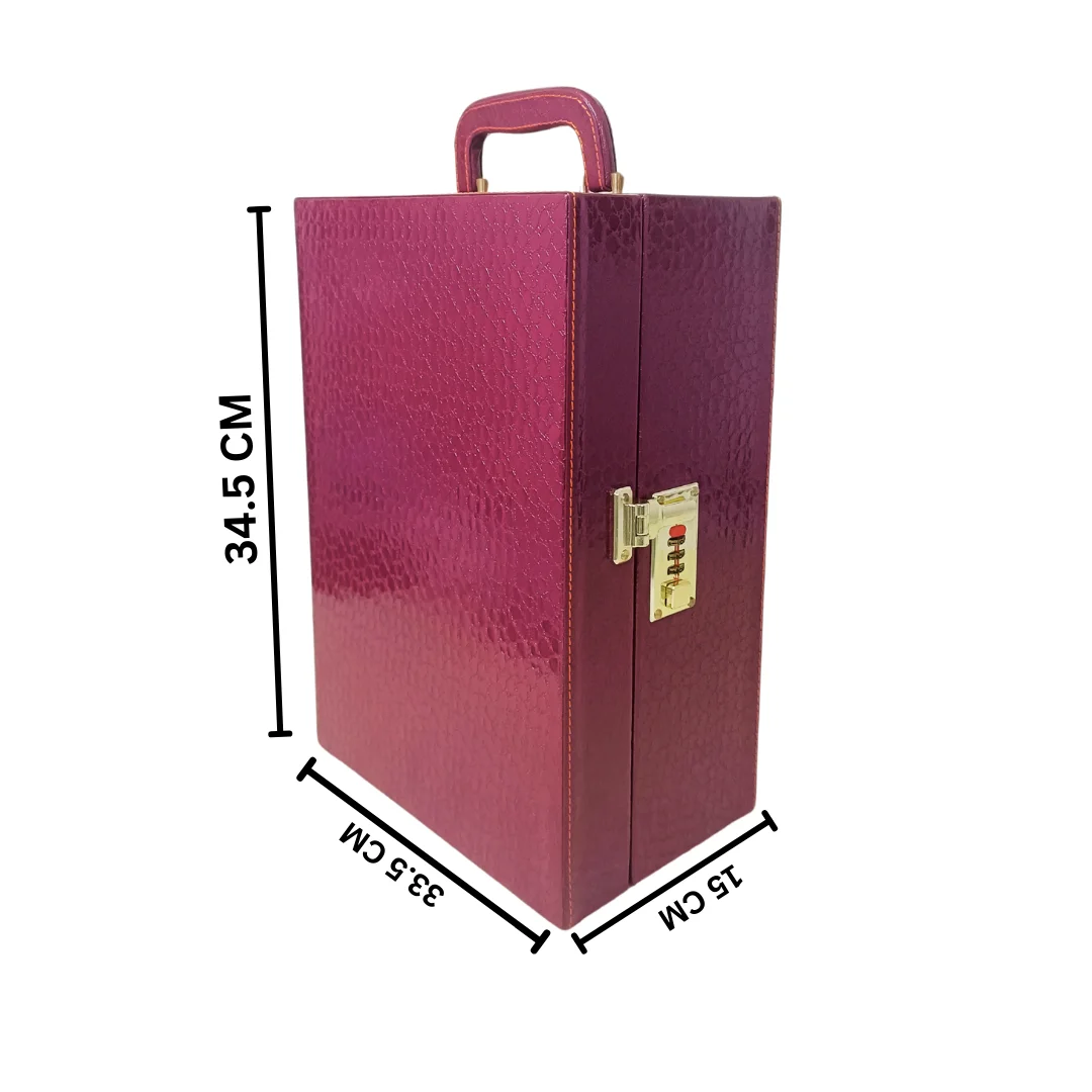 LEATHER 3 GLASS WINE BOX PREMIUM