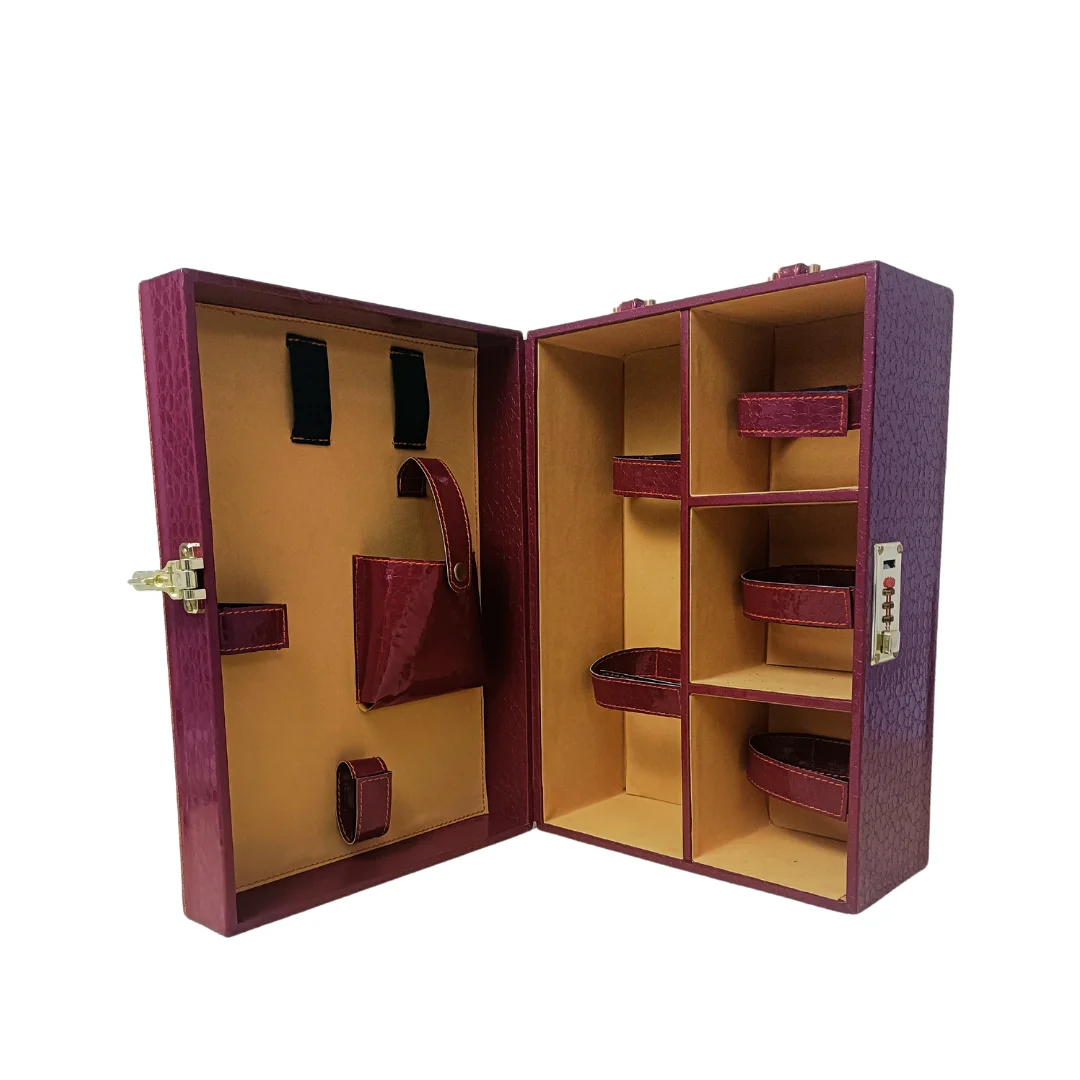 LEATHER 3 GLASS WINE BOX PREMIUM